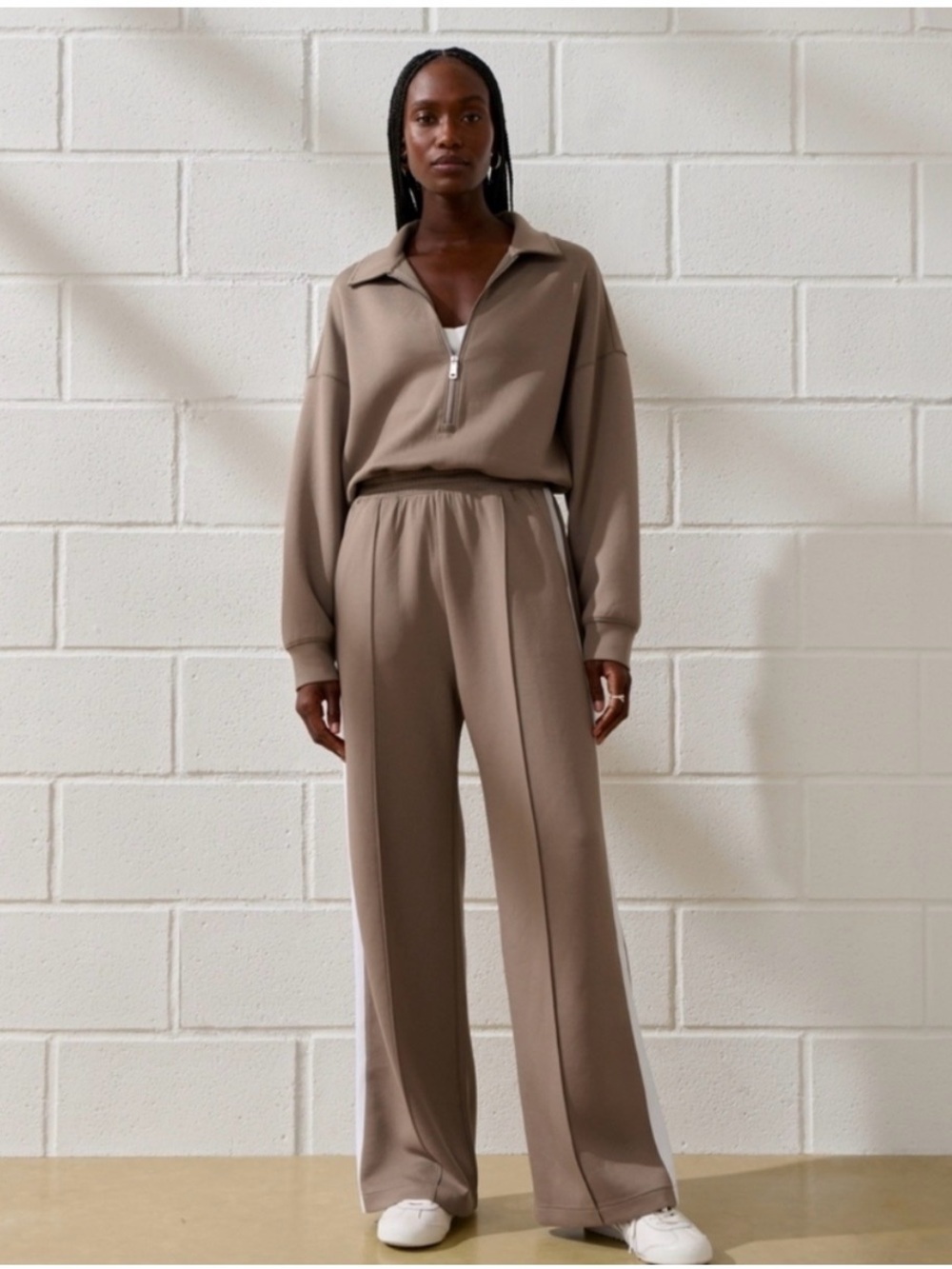 NWOT YPB neo-KNIT Long Sleeve Half Zip Jumpsuit